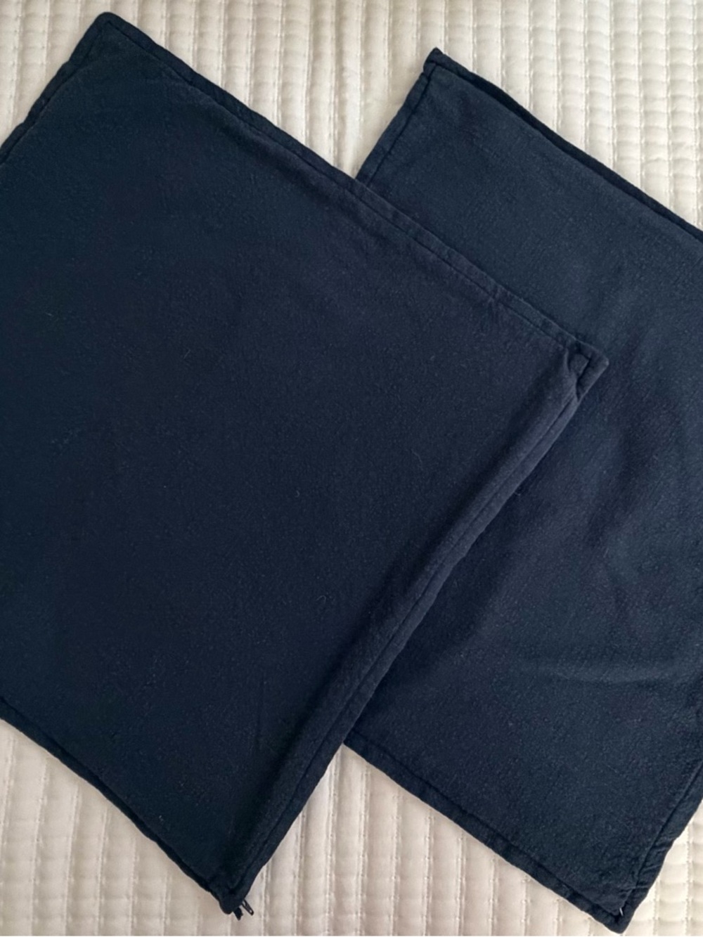 Pottery Barn Navy Blue Pillow Covers 20”x20” - Set of 2